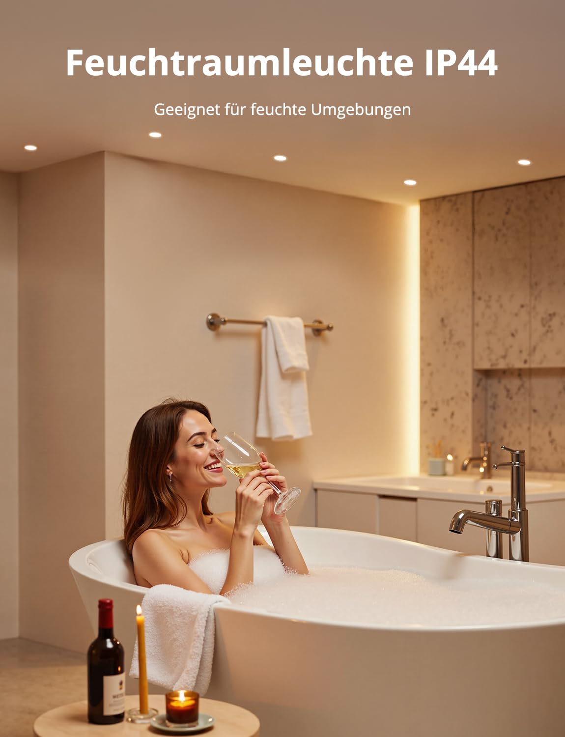 BOJIM 20er Set LED Spots Deckenleuchte 55mm - 68mm Lochmaß Einbaustrahler für Badezimmer, Warmweiß Kaltweiß Neutralweiß 4W Deckenspots 60mm IP44 Flach Einbauleuchten für Küche