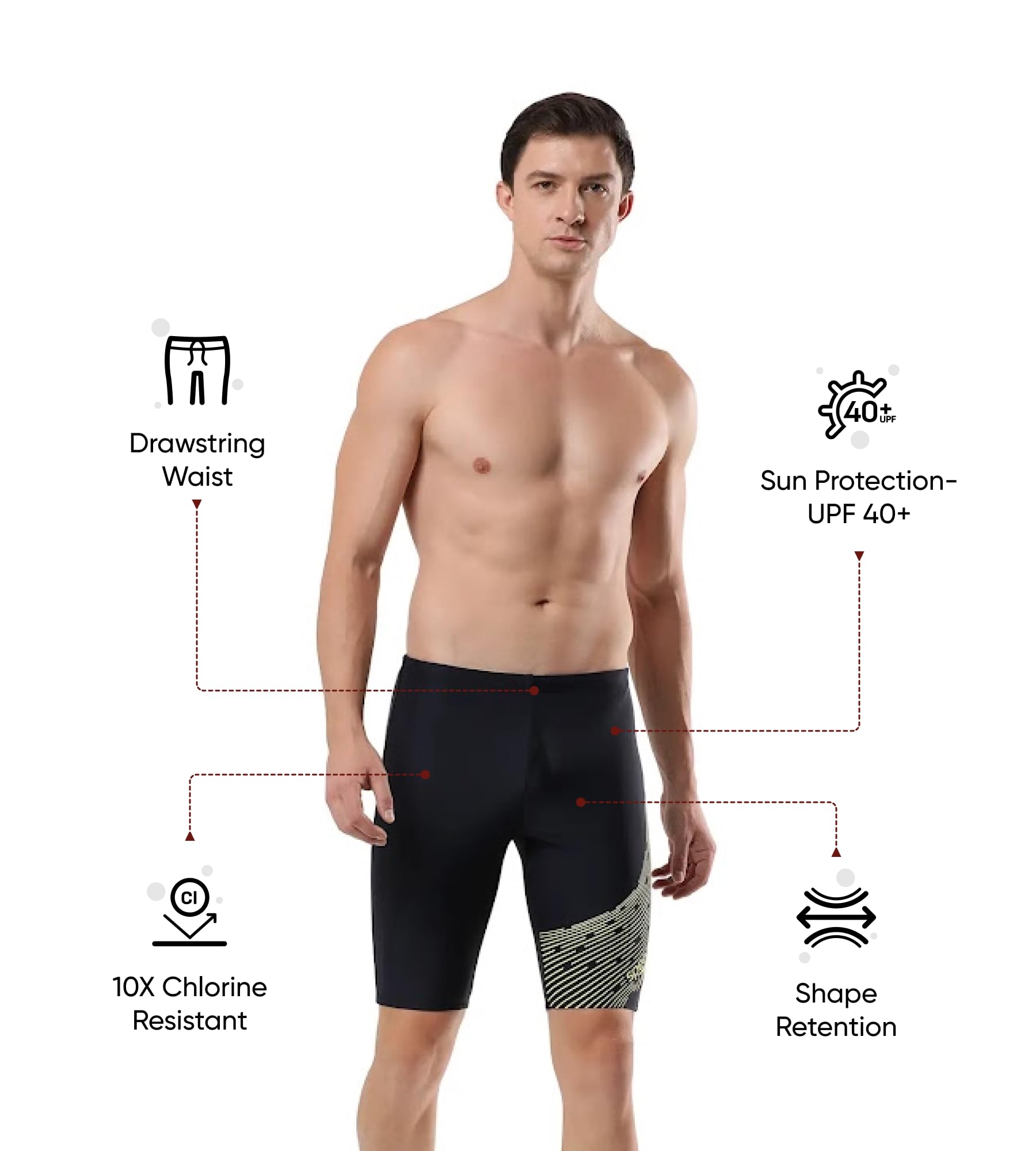 Speedo Men's Endurance 10 Medley Logo Jammer - True Navy & Lemondrizzle