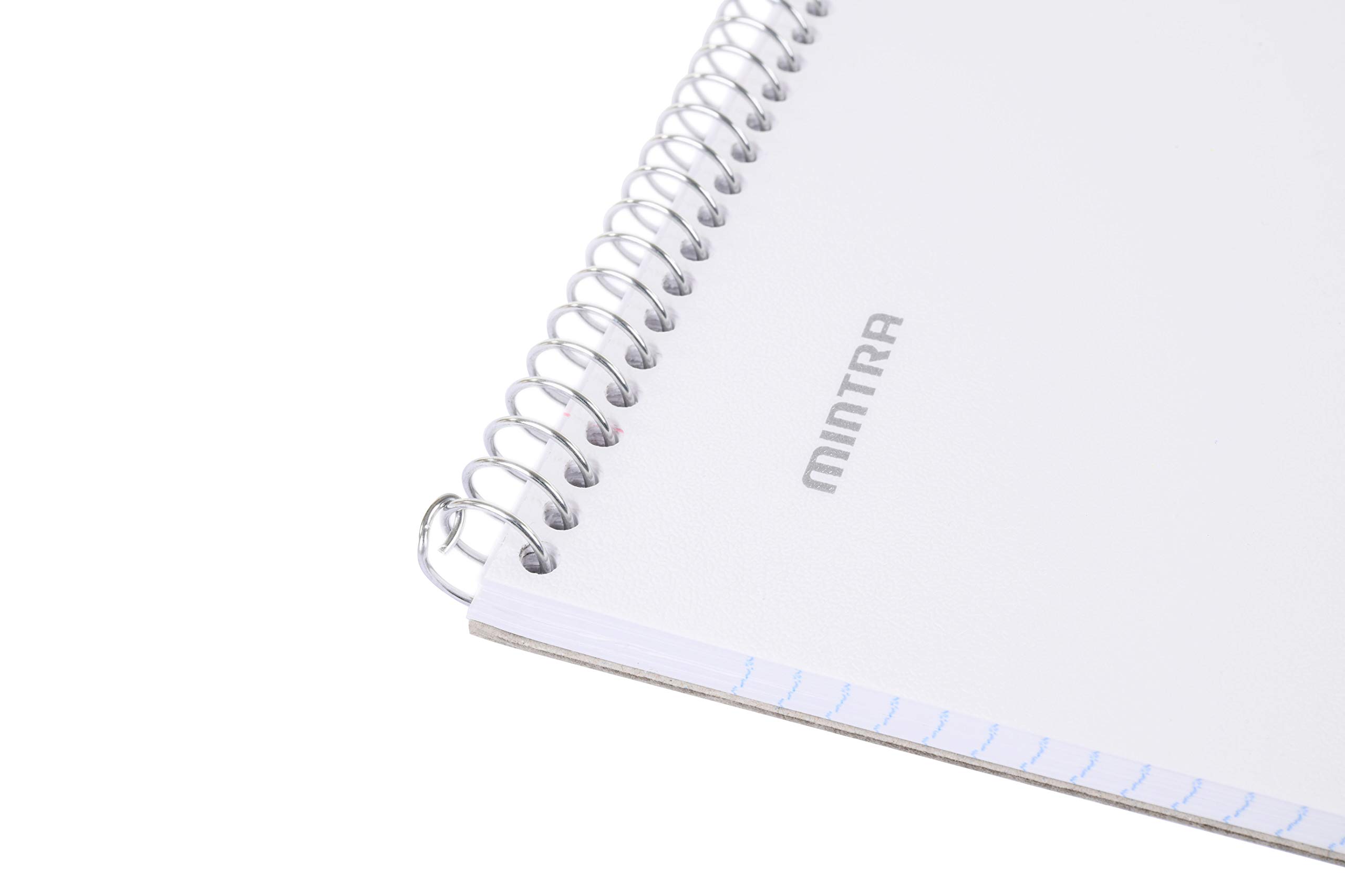 Mintra Office Taccuini a spirale resistenti con rilegatura superiore (bianco, a righe college, 3 pezzi)