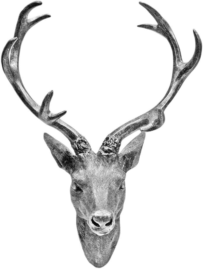 Deer Head with Antlers, 10 tines, Choice of Colours and Sizes