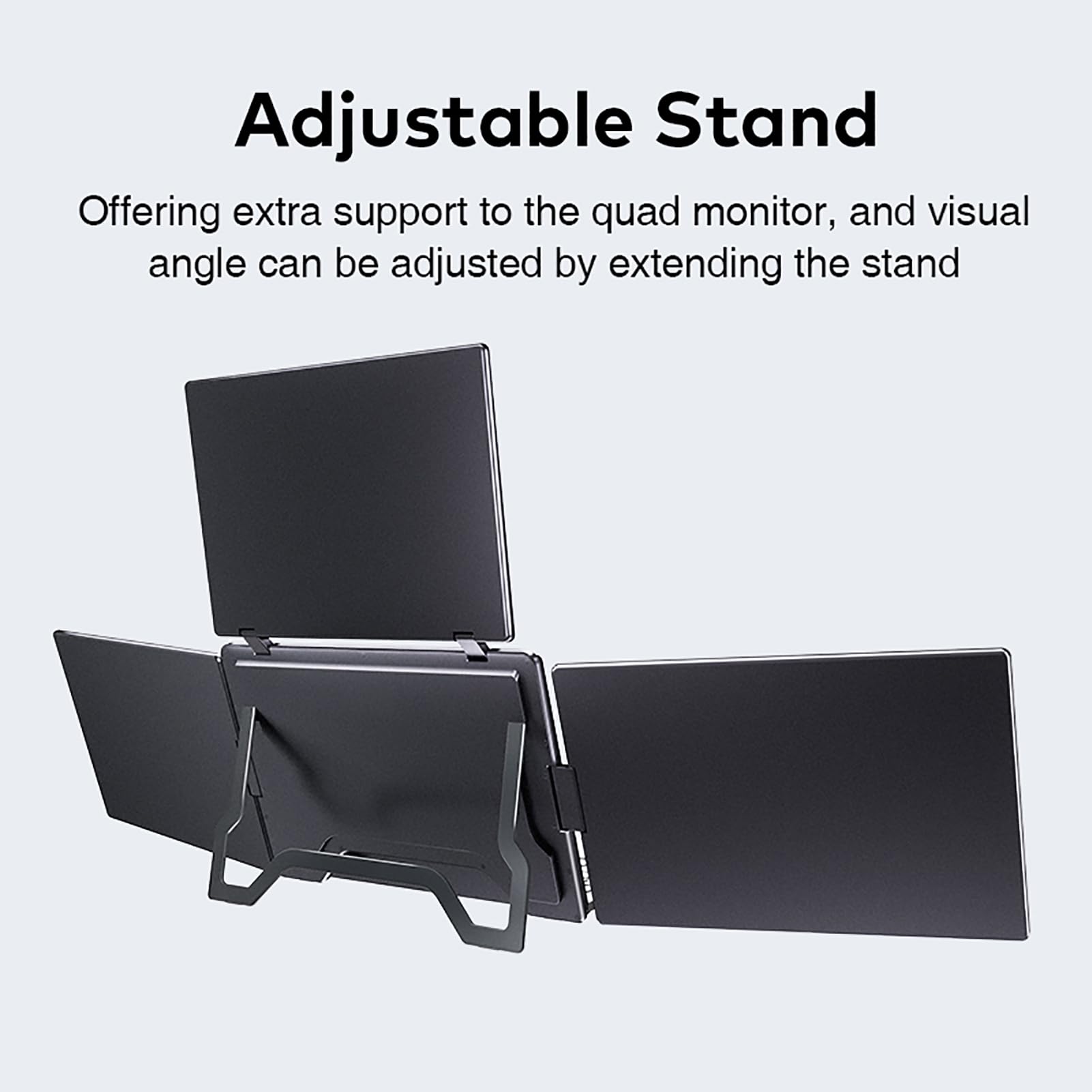 Monitor Portatile Triplo da 14" per Laptop, 1920x1200 IPS, Plug & Play, Monitor Quadruplo Extender a 3 Schermi per Laptop da 12-16,5", per 10 11, Mac (Spina europea)