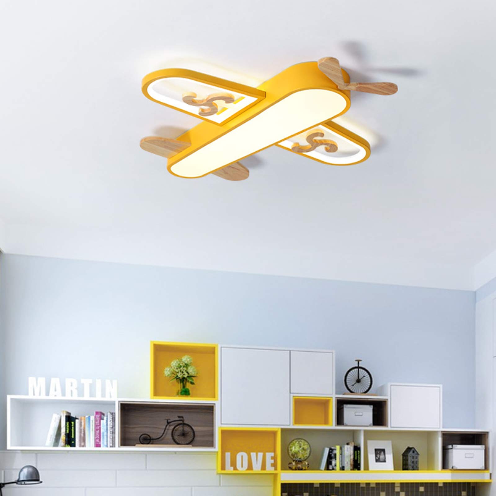 Kinderkamerplafondlamp, led-vliegtuig, plafondlamp, moderne dimbare afstandsbediening, kroonluchter, verlichting, jongens en meisjes, slaapkamer, woonkamer, werkkamer, eetkamer, hanglamp Kinderkamerplafondlamp, led-vliegtuig, plafondlamp, moderne dimbare afstandsbediening, kroonluchter, verlichting, jongens en meisjes, slaapkamer, woonkamer, werkkamer, eetkamer, hanglamp