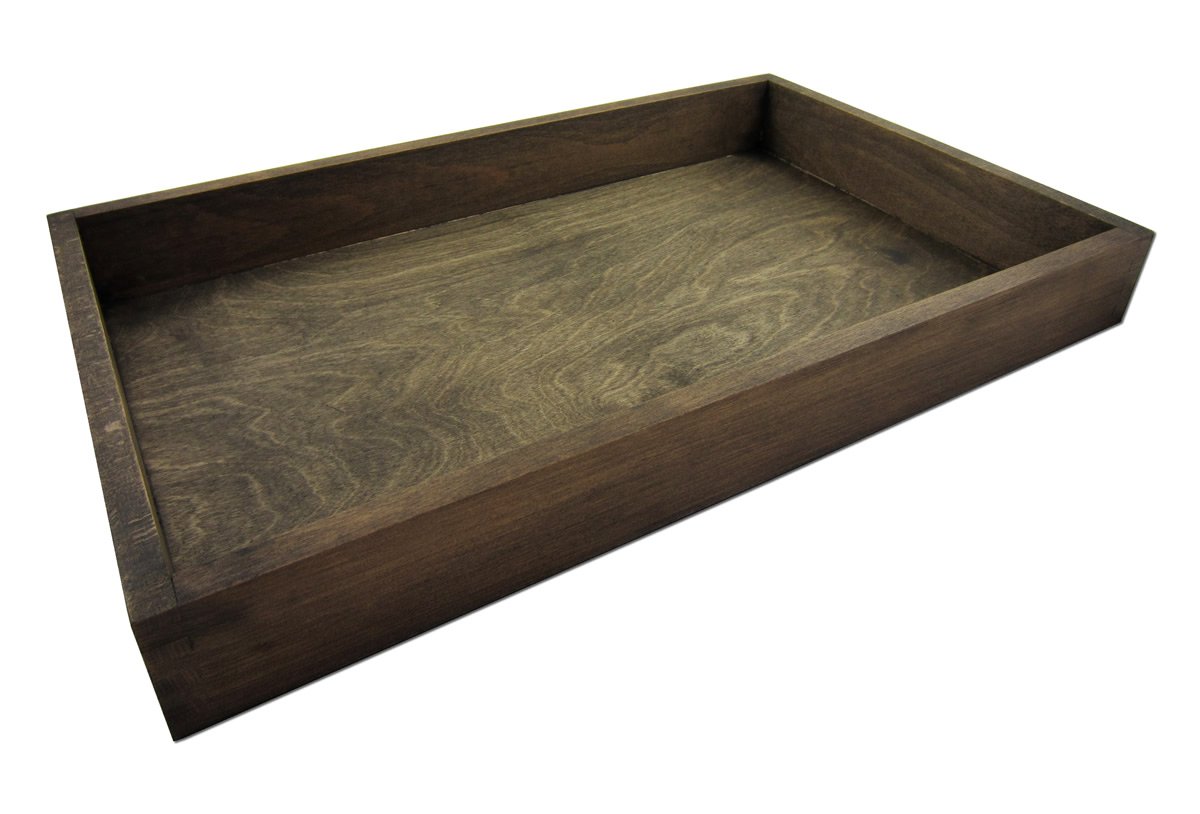 GREEN24 Gewächshaus Style-Box Dunkelbraun GK5331D - Birke Massivholz dunkel gebeizt - Holzkasten für Bewässerungswanne + Topfplatten/Anzuchtsets/Hydroponik Zimmer-Gewächshäuser