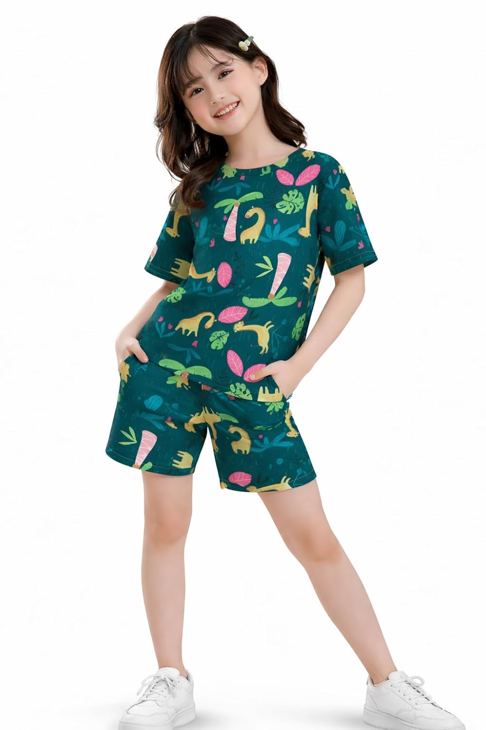4jstar COCOTREEY Girls Cute Bear Print Cotton Pajama Set | Kids Half Sleeve Top & Shorts Nightwear Set - Review, Price and Buying Guide