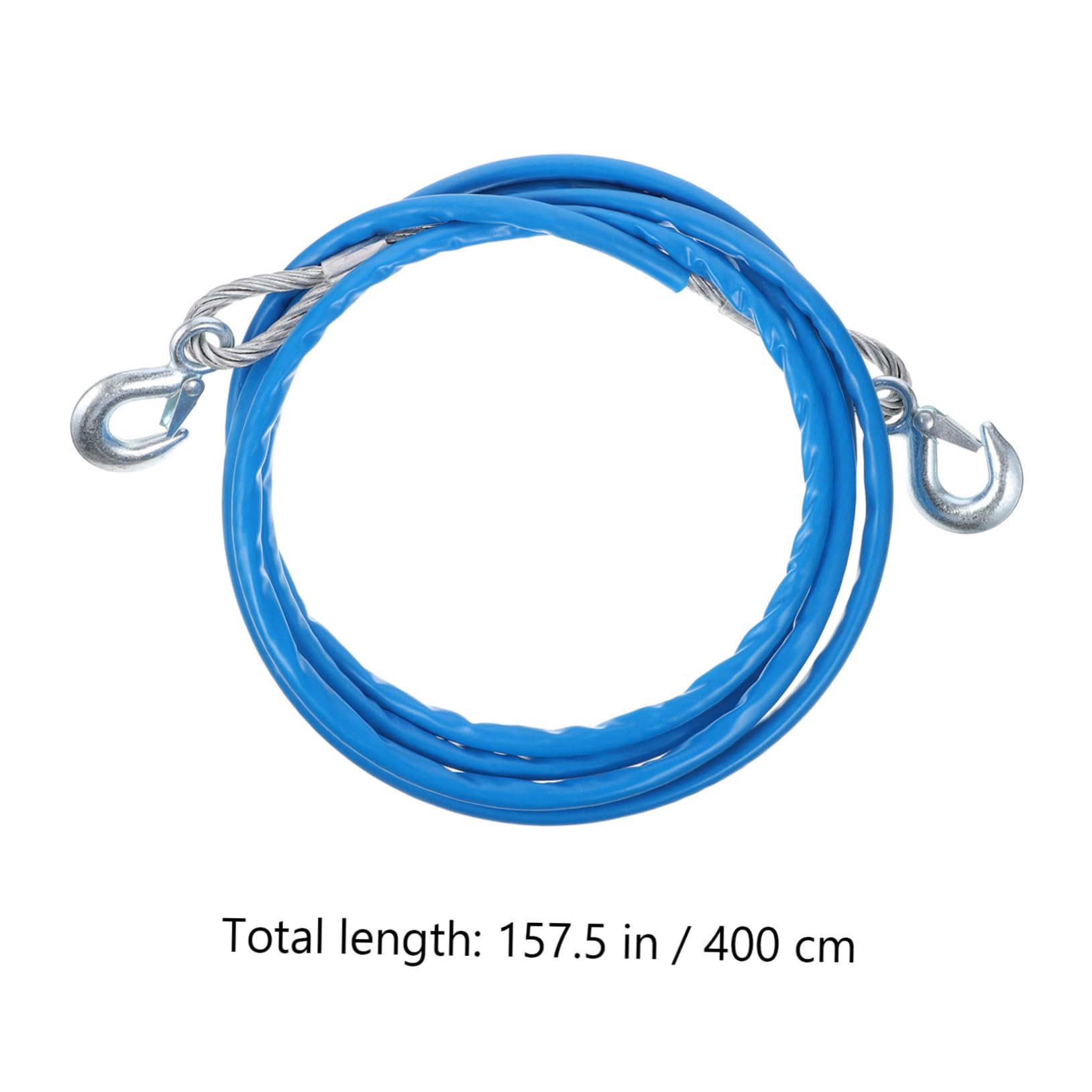 HOLIDYOYO 1PC Sturdy Hauling Rope with Hooks Capacity Car Winch Cable Fluorescent Trailer Rope for Safe Night Use Durable Cable for Emergency Towing