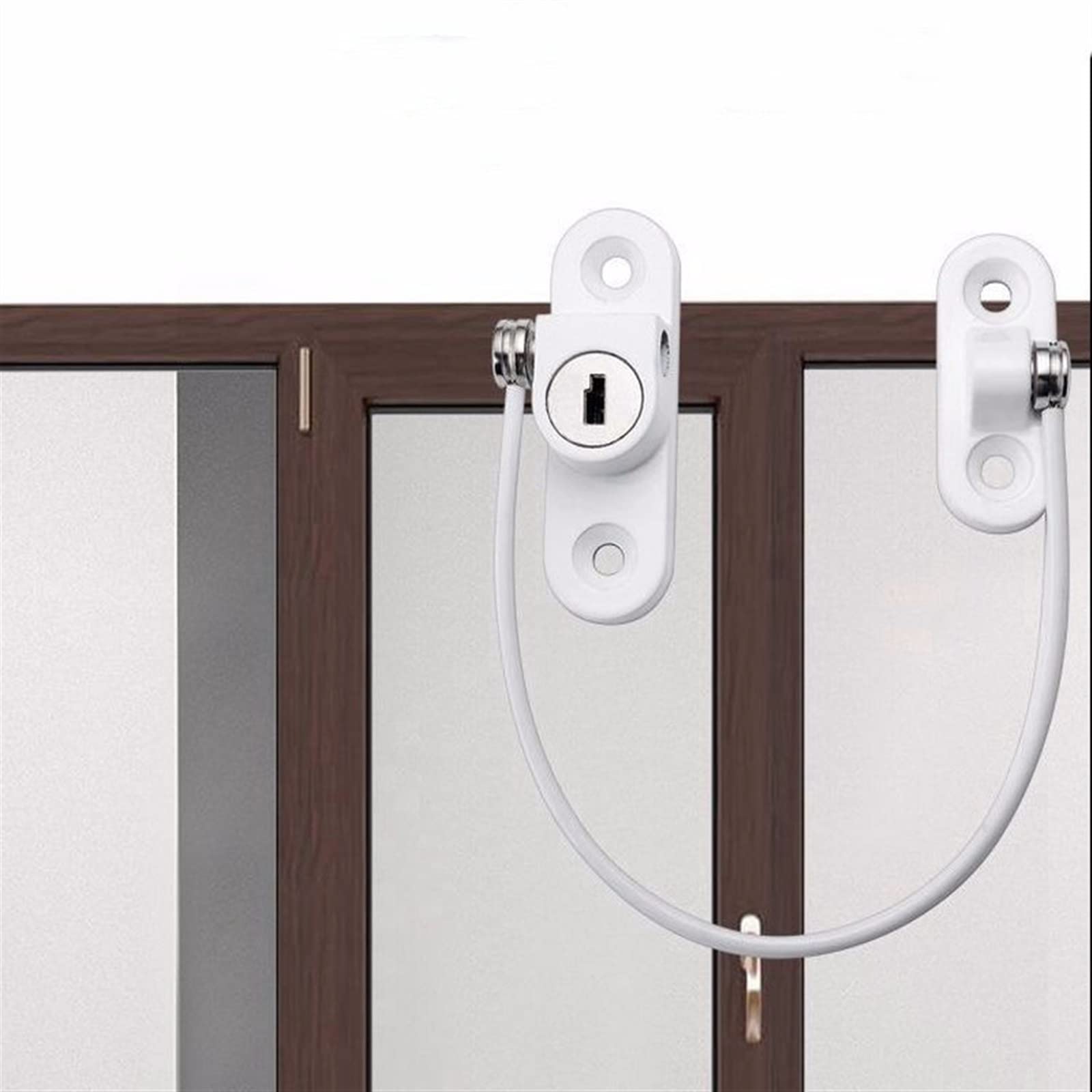 Heavy Du - Cerradura de cadena para puerta de hoteles y hogares, 250 cm, limitador de pestillo deslizante para ventana, sistema de bloqueo seguro mejorado, ideal para el hogar y viajes Securi