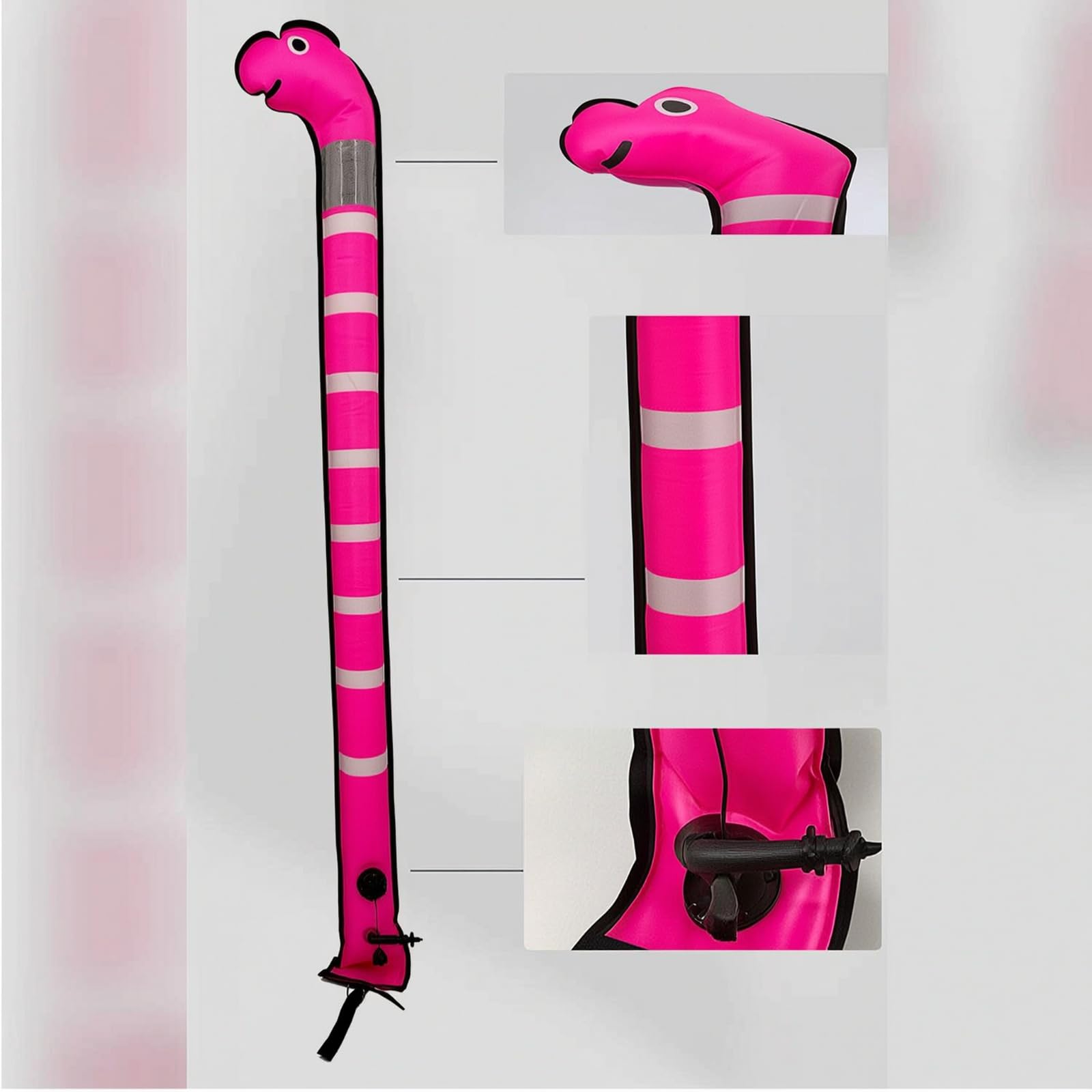 Boa Gonfiabile per Segnalazione in Superficie con Design a Forma di Animale E Strisce Riflettenti Orizzontali con Bordo Scuro con di