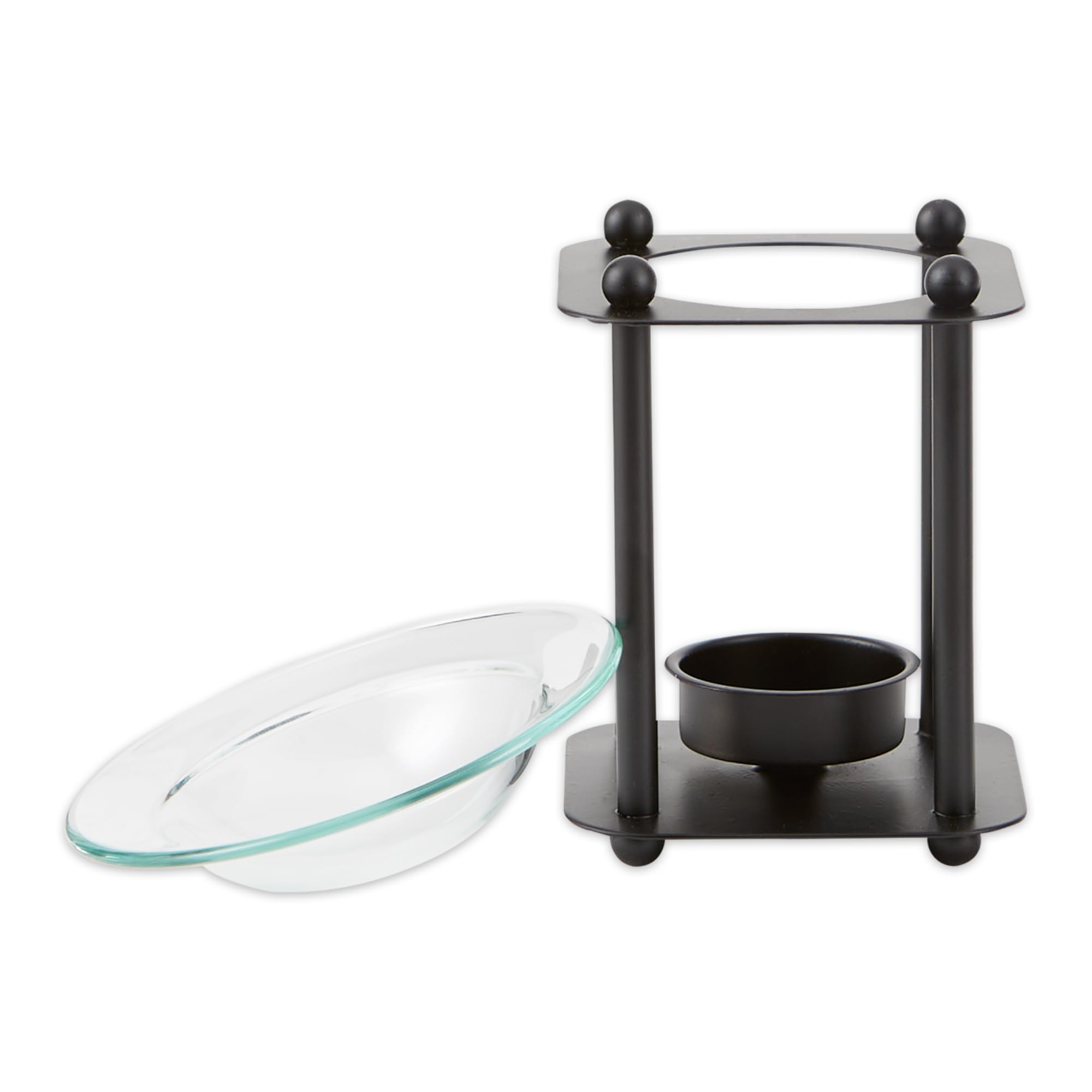 Gifts & Decor Duftlampe mit Duftlampe, modernes Design, asiatisches Kerzen-Aroma, Schwarz