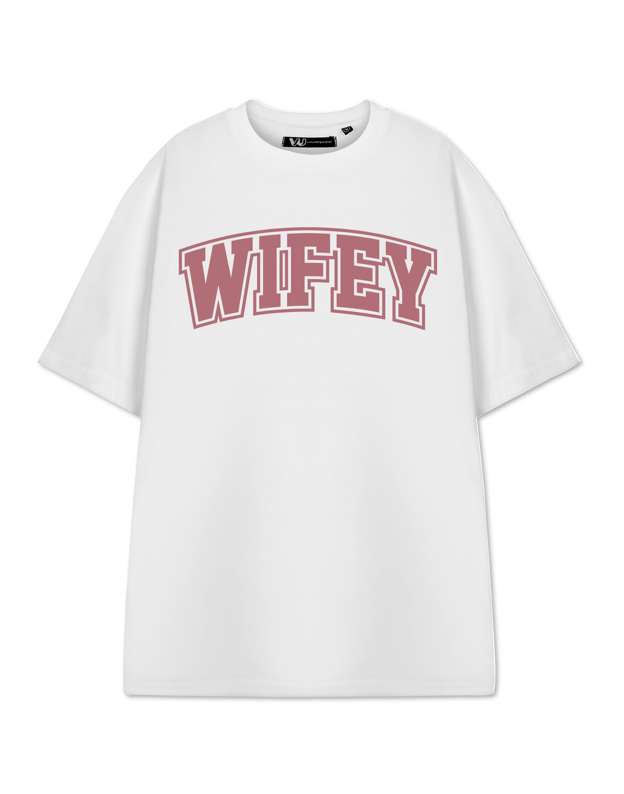 Show Me The Merch Women's White Wifey Short Sleeved T-Shirt | Graphic Tee For Her | Stylish Casual Top For | Fashion Apparel Gift