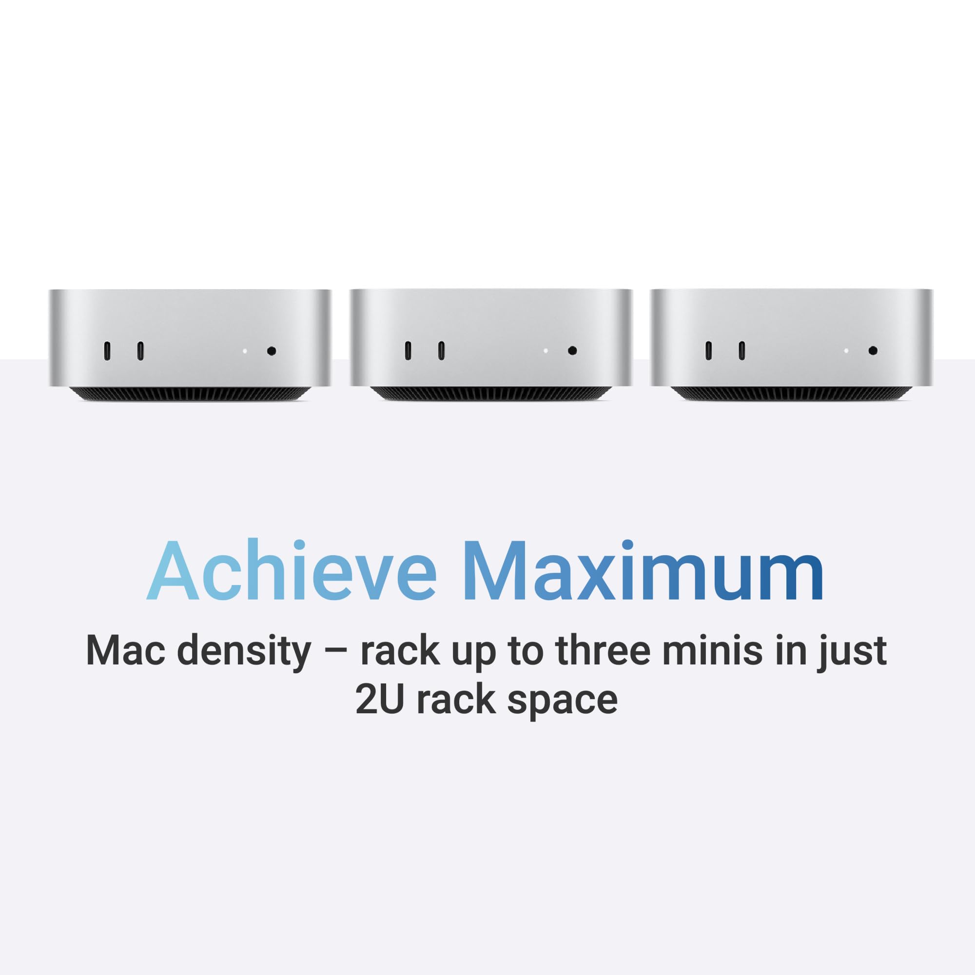 Sonnet RackMac Mini (2024+)-Alloggiamento per montaggio su rack 2Upara 1, 2 o 3 Computer Mac Mini, soluzione Montaggio rack Pro da 19 pollici