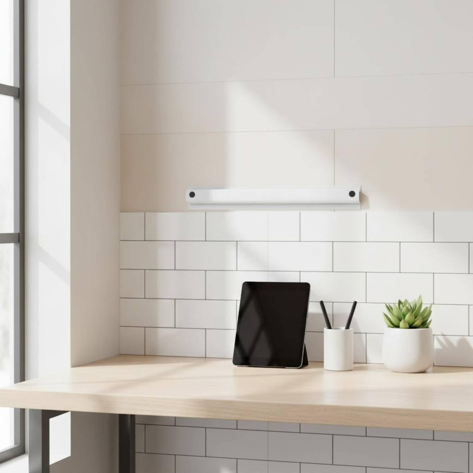 F Fityle Porta Ordini Cucina con Rullo per Rimozione Scontrini Binario Modulare in Alluminio Retro Adesivo Nano Resistente per Utilizzo in Bar E Ristora