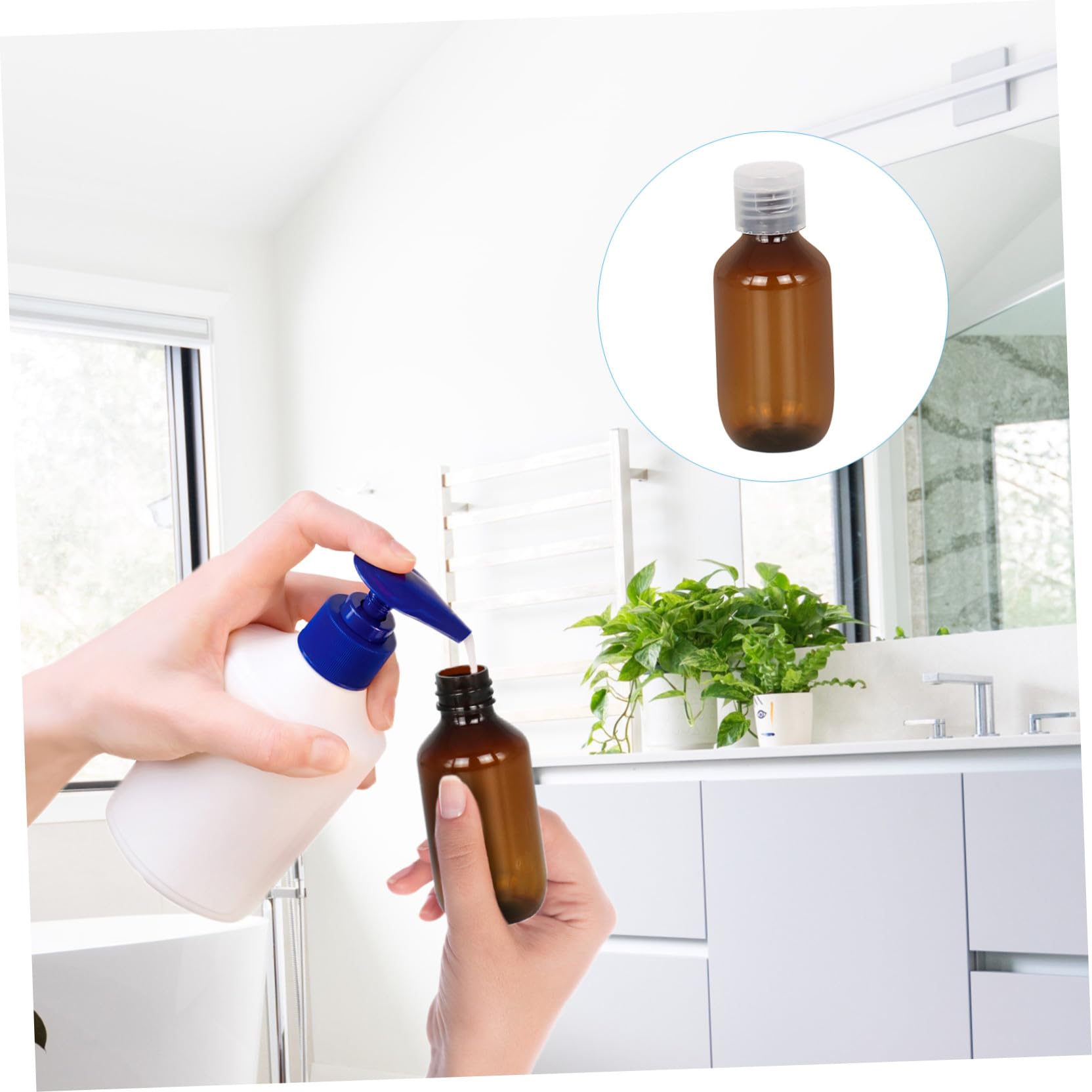minkissy 32piezas Botellas De Maquillaje De Viaje Rellenables para Cosméticos y Lociones Contenedores Prácticos y Portátiles para Viajes y Transparente