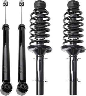 cciyu Front and Rear Strut & Coil Spring Assembly Shock Absorber Set Driver & Passenger Sides Compatible for 1998-2010 for Volkswagen Beetle,1999-2005 for Volkswagen Golf FWD 171525 5984