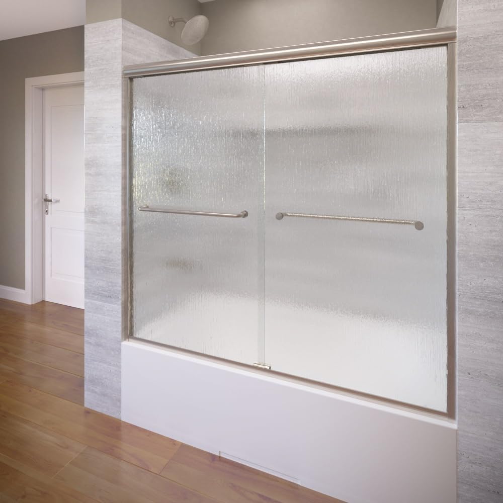 Infinity Sliding Tub Door, Brushed Nickel