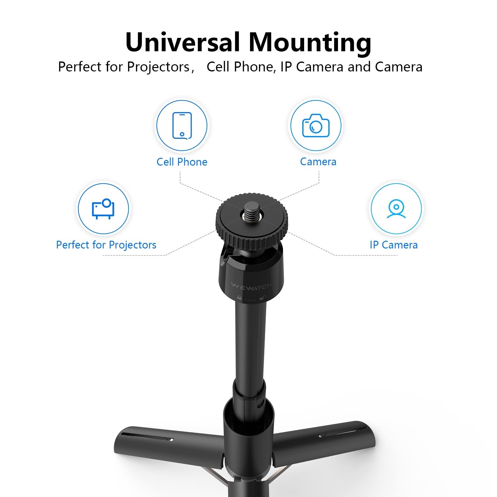 Support de Projecteur Support de trépied Flexible Support de Support de projecteur Portable en Alliage d'aluminium avec rotule à 360 ° for projecteur Support Projecteur Réglable