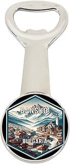 Bansko Bulgaria Travel Destination Souvenir Magnetic Bottle Opener