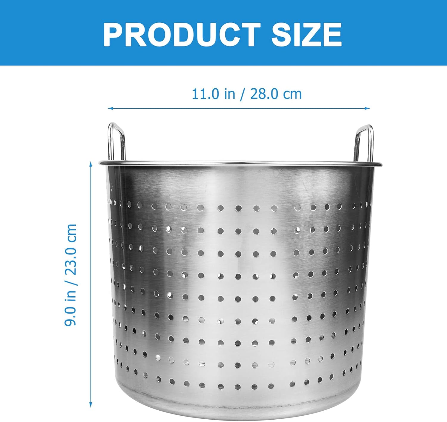 Alipis Stainless Steel Pot for Seafood Boil Multi-use Crawfish Boiler Bucket with Handle Design for Cooking Crab Shrimp and More