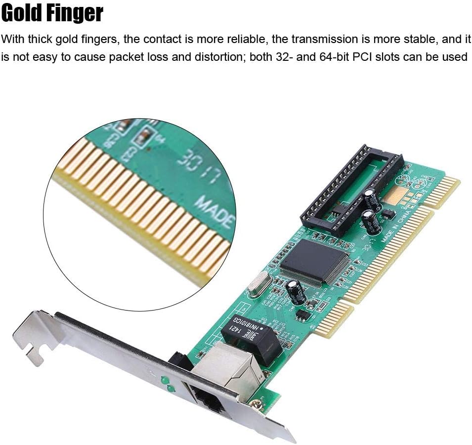 PCI Network Card, PCI One-Port 8169 PC 10/100/1000Mbps Gigabit Ethernet Network Card for windows7/8/10/LINUX Desktop Computers
