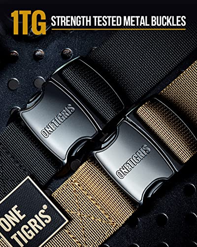 Onetigris Tactical Dog Harness For Large Dog Full Metal Buckled No Pull Dog Harness Vest With Hook & Loop Panels, Military Adjustable Easy To Put On Dog Vest Dog For Walking Hiking Training #TOP18