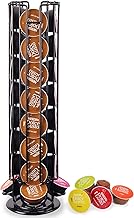 Hilax Nescafe Dolce Gusto Exclusive Capsule Holder Storage Rack Tower Rotating 32-Capsule Capacity Portion Rack Vertical 32-Piece Storage (Black)