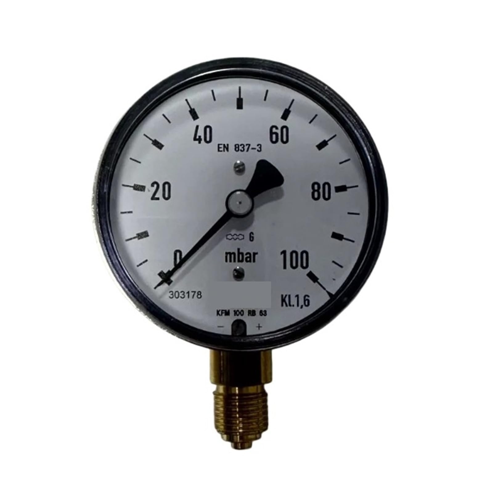 Manómetro KFM100RB63 G1/4 | Compatible con sistemas de aire/agua/aceite, lectura de presión precisa