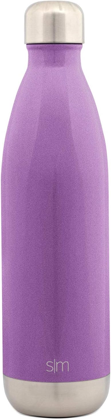 Simple Modern Stainless Steel Vacuum Insulated Double-Walled Wave Bottle, 25oz - Amethyst Purple - Shimmering Collection