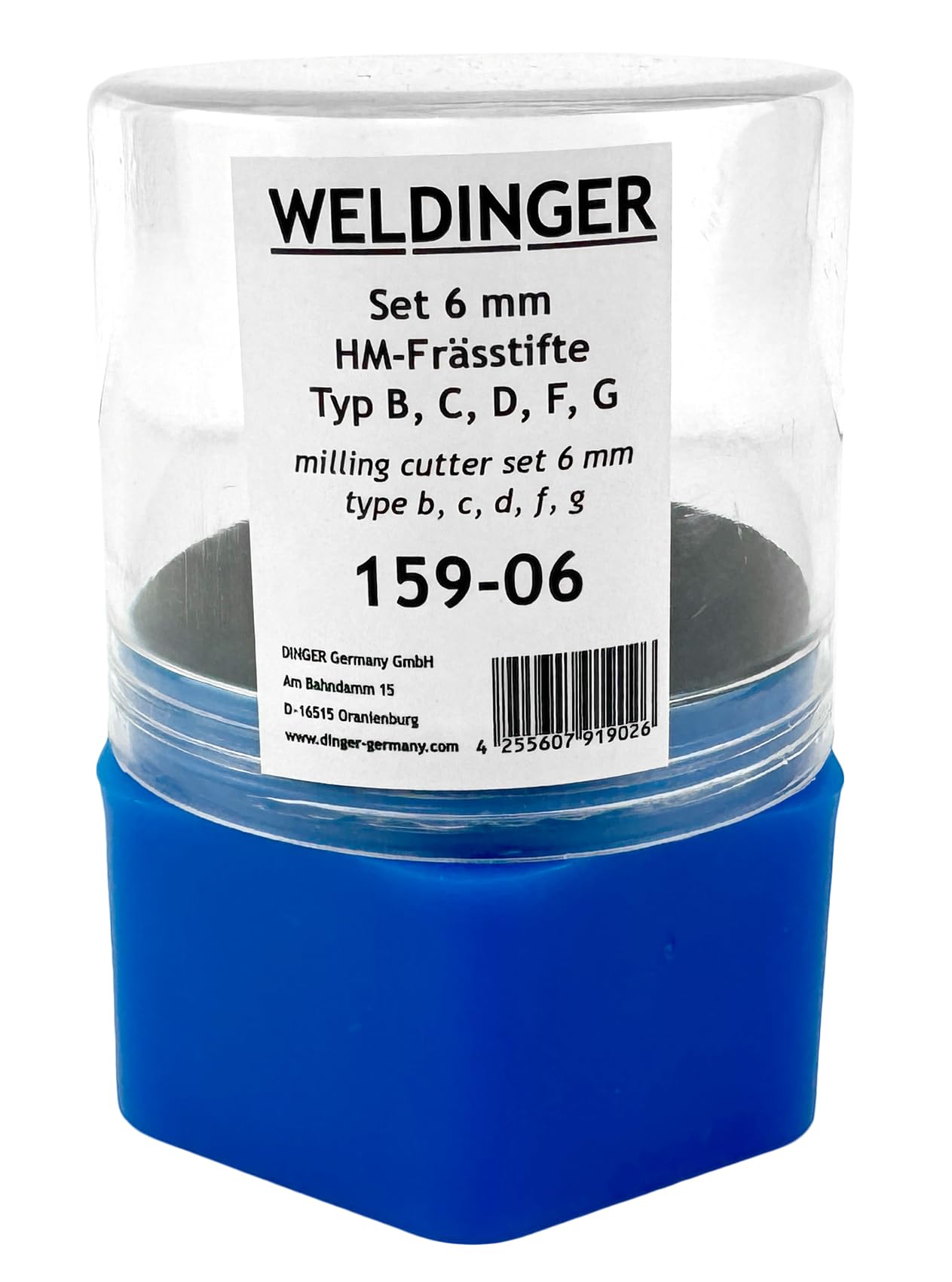WELDINGER HM Frässtifte SET 6mm B C D F G für Metall und Geradschleifer
