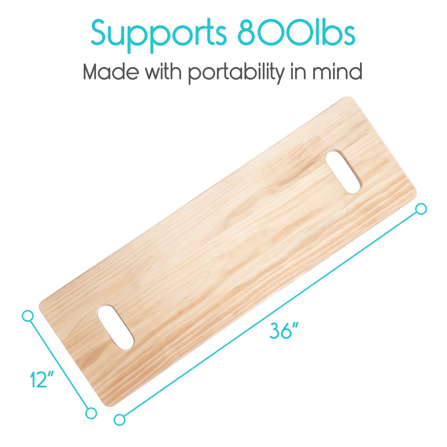 Vive Transfer Board (36" by 11.8") Patient Slide Assist Device