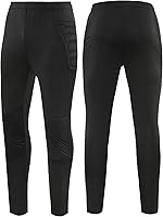 Kids Soccer Goalkeeper Pants with Hip & Knee Pads - Padded Goalie Pants for Boys Youth Sizes 4-15 Years