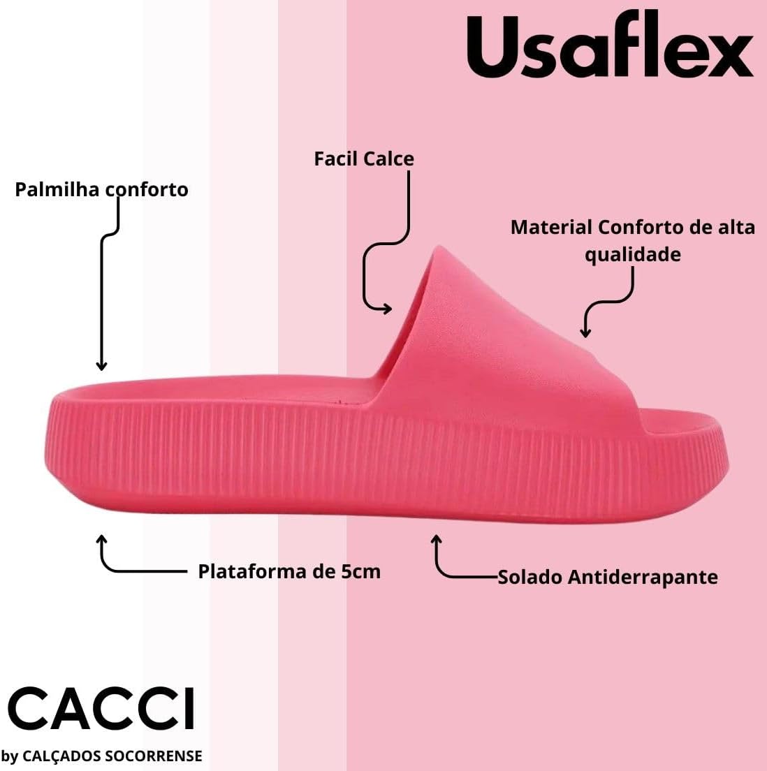Usaflex Chinelo Feminino Poofy Nuvem Slide Blue 39 Usaflex Chinelo Feminino Poofy Nuvem Slide Blue 39