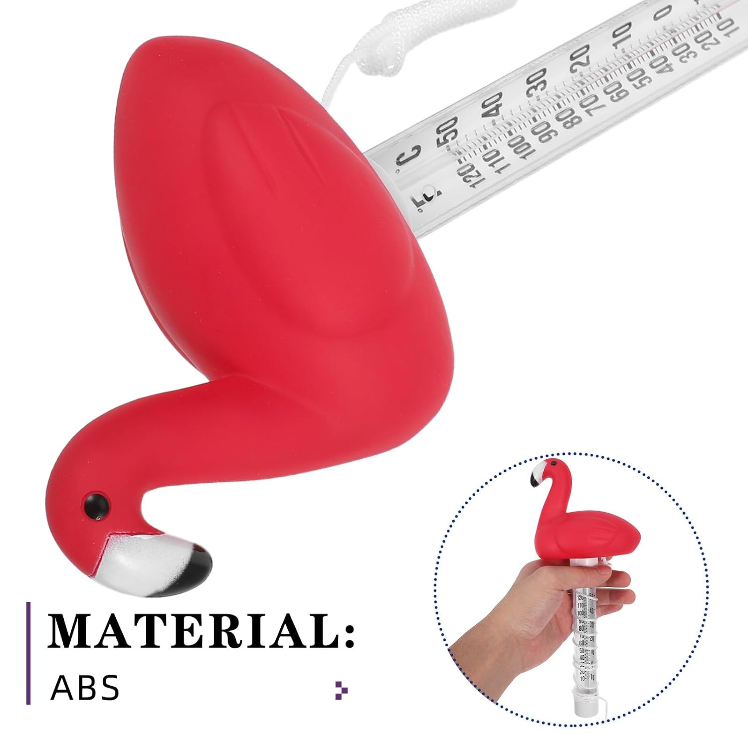 Toddmomy Pool Thermometer: Pool Temperature Thermometer Floating Funny - Flamingo Shape & Easy Read for Outdoor & Indoor Swimming Aquariums Spas