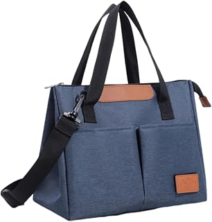Insulated Triangle Lunch Bag - Oxford Thermal Tote with Foil Lining for Office & Picnic