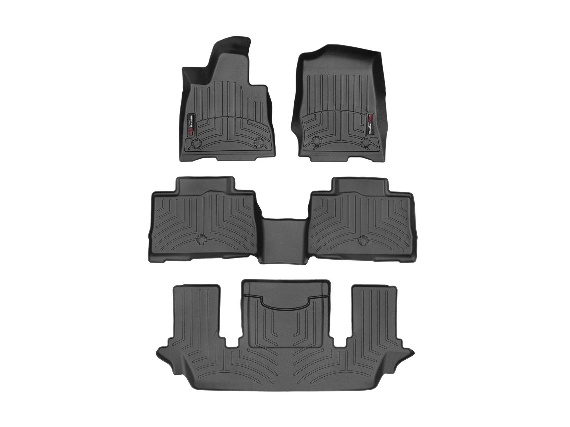 WeatherTech Custom Fit FloorLiners for Lincoln Aviator - Full Set 441576-1-2-3 Black