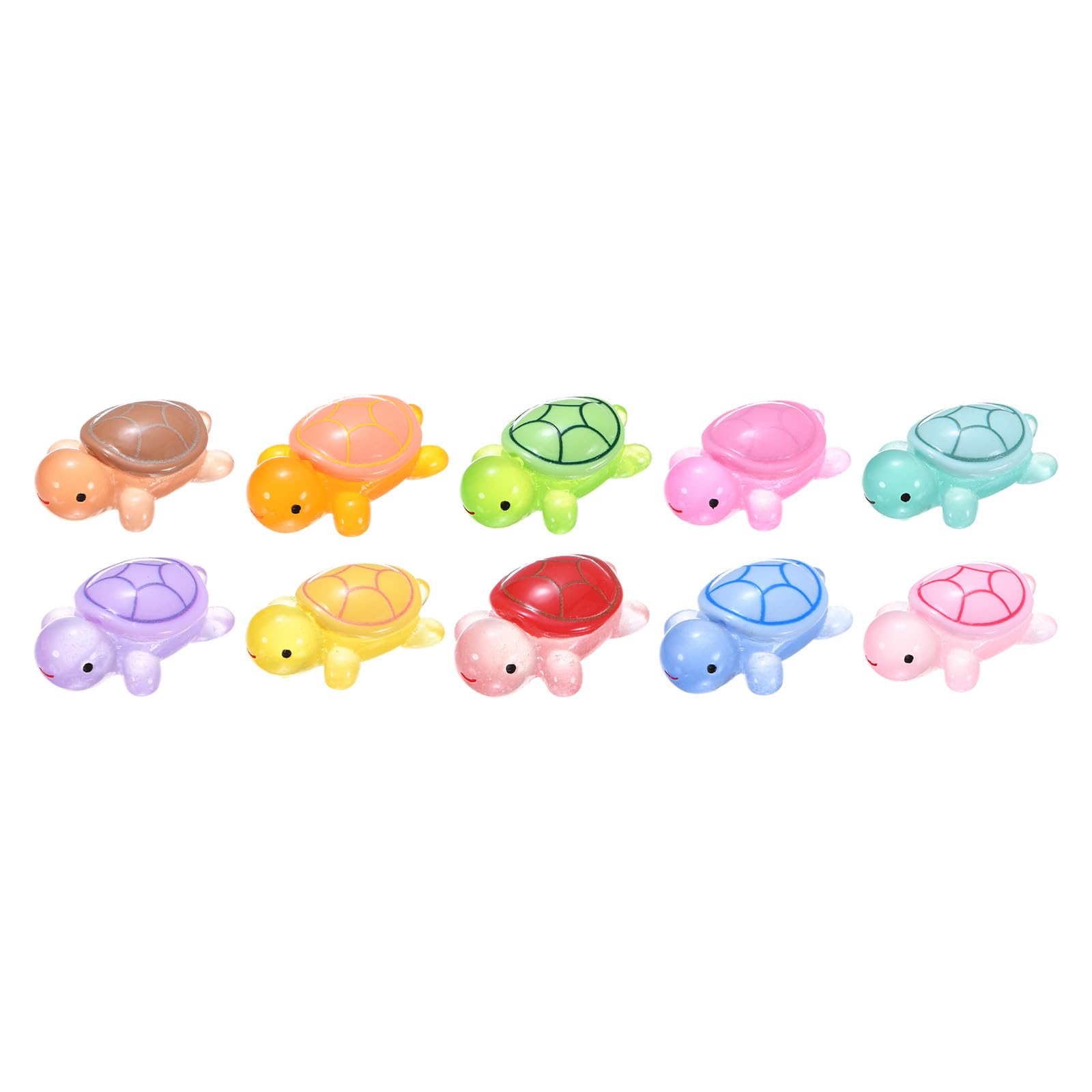 M METERXITY 10-Pack Luminous Small Resin Turtles