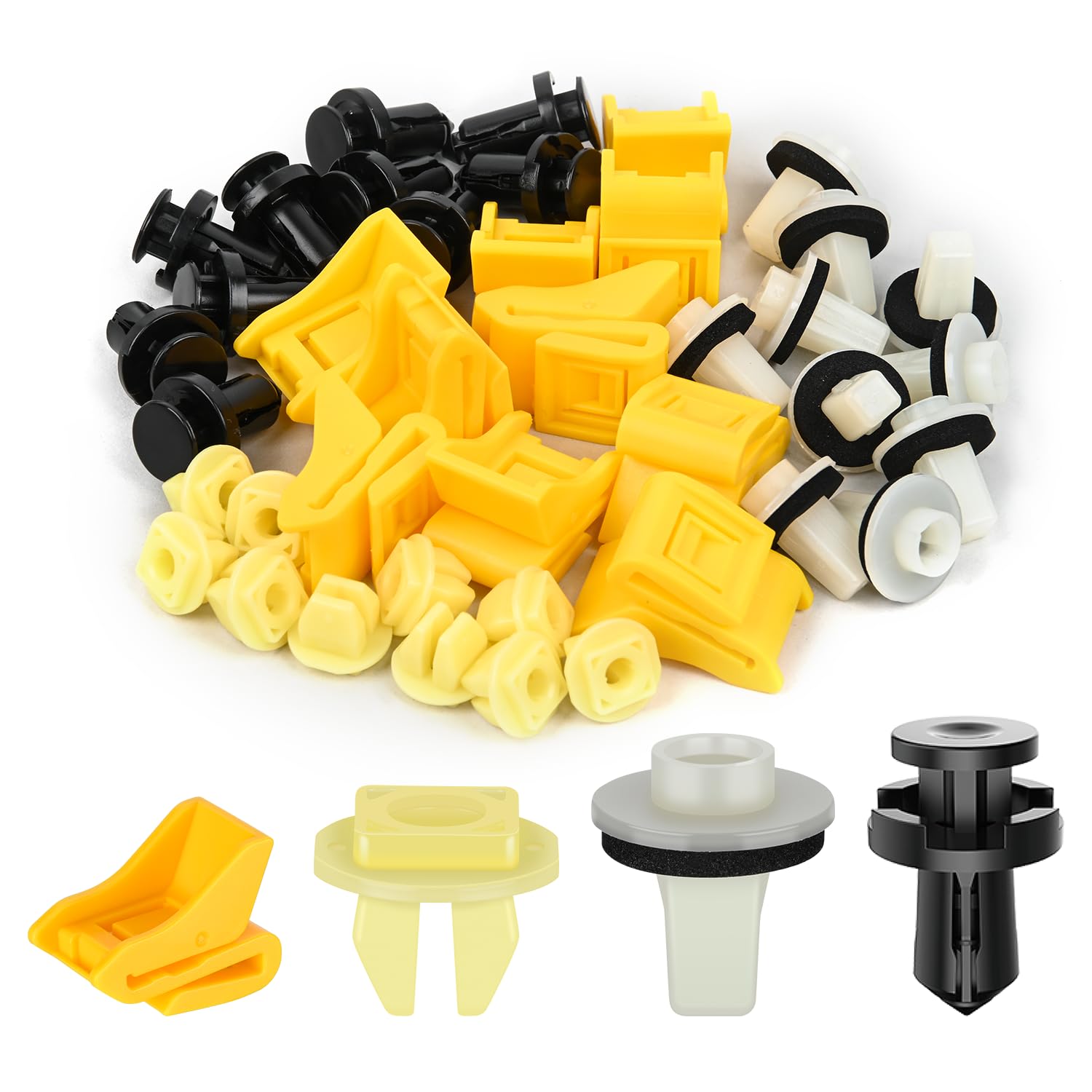 GOOACC 40Pcs Bumper Grommet and Rear Bumper Retainer Assortment