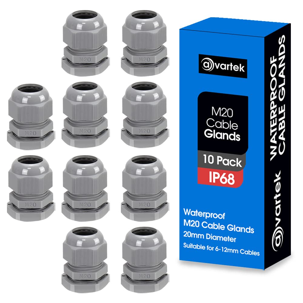 Confezione da 4 connettori elettrici stagni IP68, per cavi da 5 a 12 mm