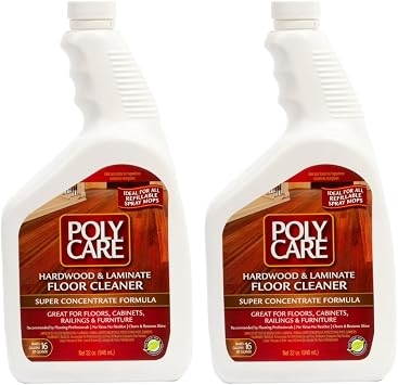 Hardwood Floor Cleaner Super Concentrate - 32 Fl Oz 2 Pack - Fresh- Dilute Concentrate with Water for Spray Mops and Spray Bottles - Residue-Free Floor Cleaning Solution