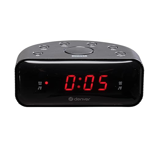 Denver Wekkerradio - Snooze/Slaap Functie - Digitale Wekker - FM Radio - Dual Alarm - CR430 - Zwart