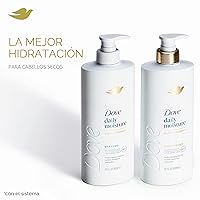 Vista 4 de Dove Champú de coco e hidratación para cabello seco con tecnología de cuidado de bio-proteínas y aceite de coco, 28 onzas líquidas