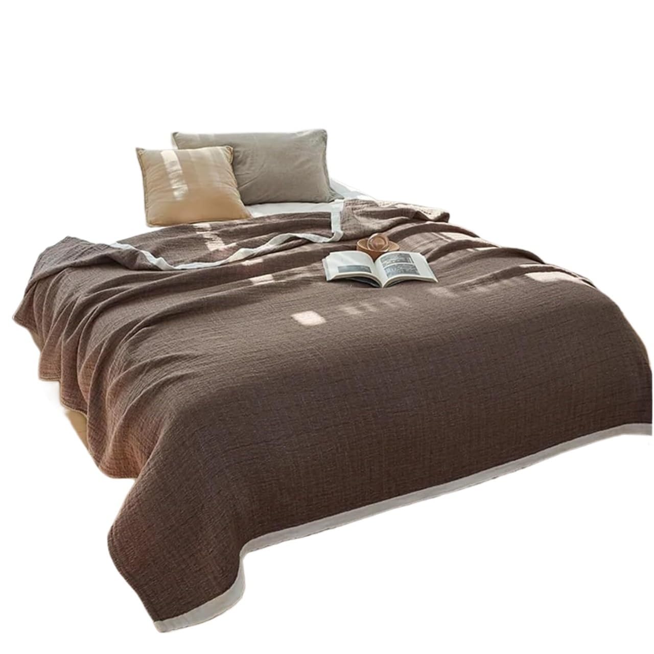 FIgpmwld Cotton Muslin Throw Blanket Summer Multicolor Multiple Sizes(Color9,150x200cm)