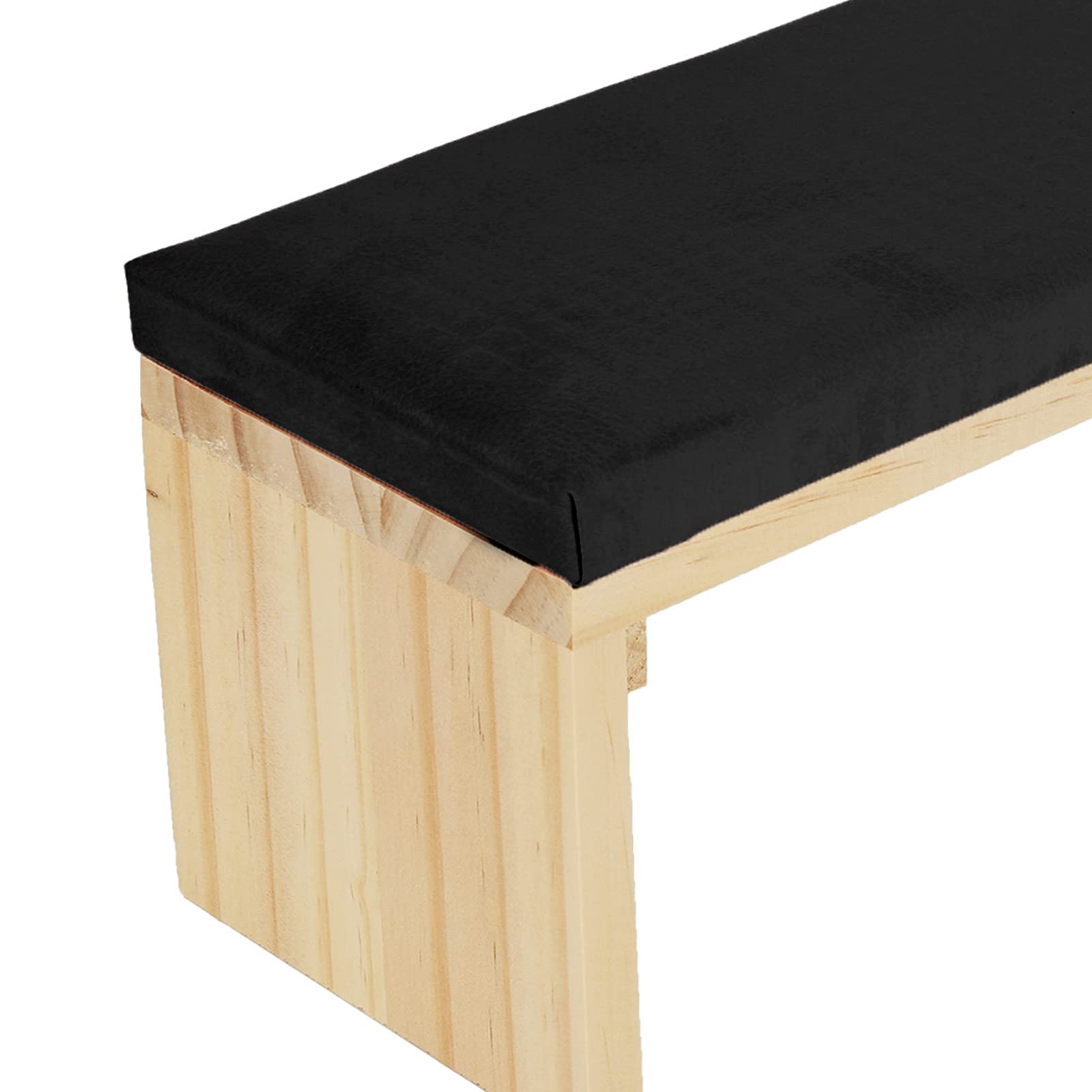 Reposamuñecas de manicura, reposamuñecas con soporte de madera, duradero y suave cojín de manicura de piel sintética para la mesa de uñas(negro)