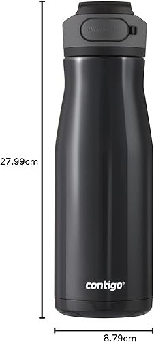 Miniatura 39 de Contigo - Botella de agua con autosellado, 24 onzas, tapa negra (Licorice)