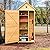 Goplus Wooden Storage Shed Fir Wood Cabinet for Outdoor, Garden, Patio, Yard (Natural)