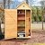 Goplus Wooden Storage Shed Fir Wood Cabinet for Outdoor, Garden, Patio, Yard (Natural)