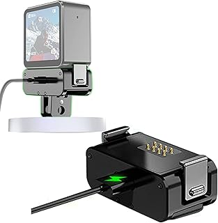Honbobo Magnetic Base Charger for DJI Action 2, Adapter Bracket Mount Accessories for DJI Action 2 with Two-jaw and 1/4 Interface