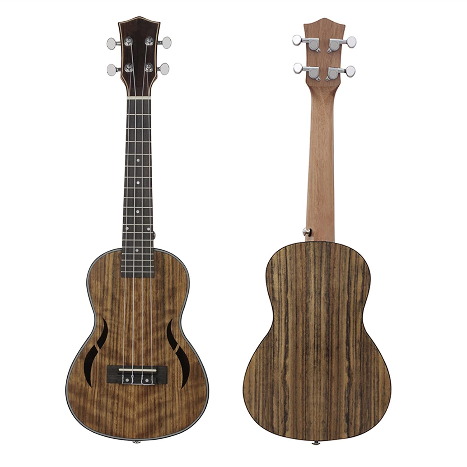 Ukulele koncertowe Początkujący Ukulele 21/24/ 26 Calowy Akustyczny TENOR Ukulele Saxophone Walnut Drewno Nylon Strings Zamknij Typ Tuning Pegs Sting Instrument (Size : 21 inches)