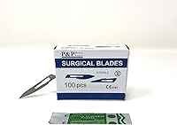 Vista 7 de P&P Medical Surgical - Cuchillas de bisturí quirúrgicas desechables, tamaño 36, acero al carbono de alta calidad, 2.1% 10xx envueltas