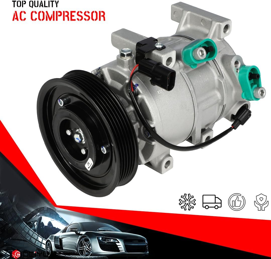 CCIYU A/C Compressor with Clutch 2012-2017 for Hyundai Accent for Kia Rio 1.6L Air Conditioning Compressor for 178324