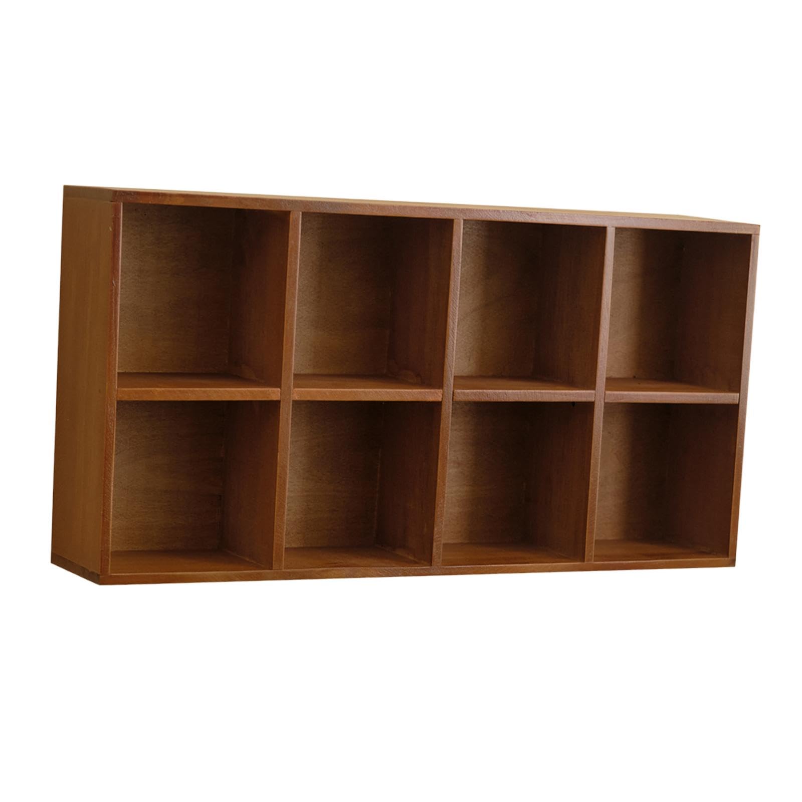 Étagère murale bois vitrine 8 cubes rangement cosmétiques tasses salle de bain