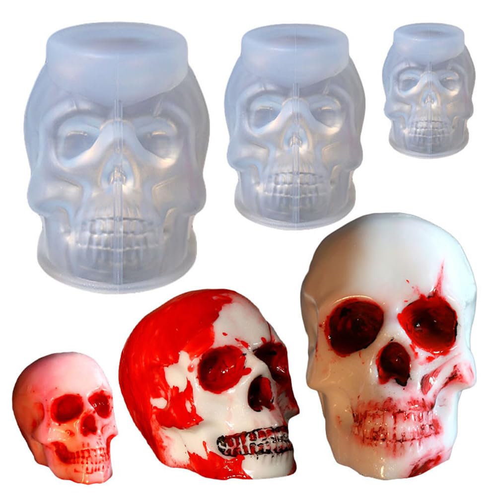 ZOOMPIL Skull Epoxy Resin Silicone Mould - Scar Face & Halloween Skull Moulds for DIY Resin & Epoxy Casting
